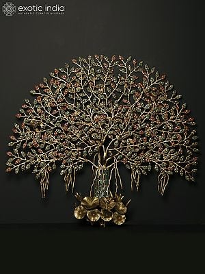 29" Brass Tree of Life with Perched Birds | Wall Mounted