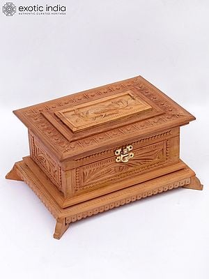 7" Wood Carving Jewellery Box