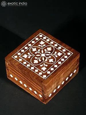 Teakwood Jewelry Box with Inlay Work