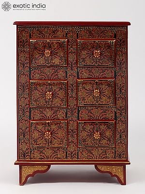 14" Hand-Painted Chest of Drawers | From Kashmir