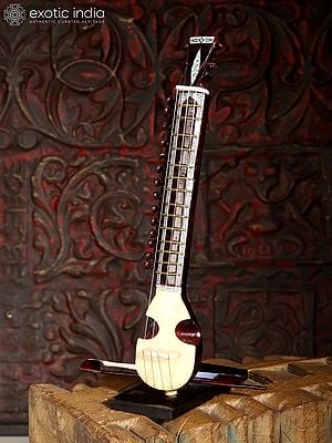 Wooden Esraj - Musical Instrument | Home Decor