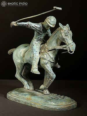 11" Polo Player | Brass Statue