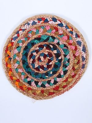 Jute and Cotton Hand Braided Round Mat