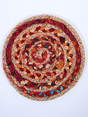 Jute and Cotton Hand Braided Round Mat