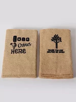 Shifting-Sand Woven Eco Friendly Printed Jute Planter for Home (Set of 2)