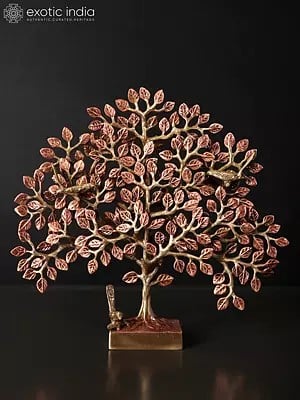 12" Tree of Life with Birds | Brass with 24 Karat Rose Gold Plating