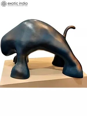 30" Headless Animal Statue Of Fiber | Decorative Item