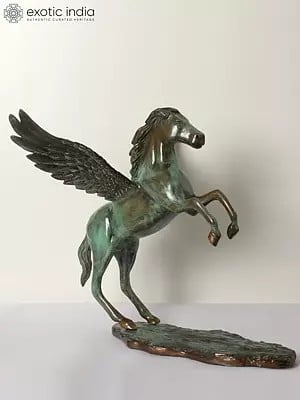 18" Brass Pegasus Statue | Home Decor
