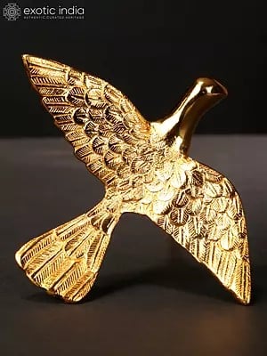 Small Decorative Bird | Brass with Gold Plating | Wall Decor