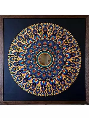 Multi Coloured Mandala | Acrylic On Mdf Board | Wood Panel