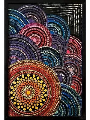 Overlapping Mandala | Acrylic On Mdf Board | Wood Panel