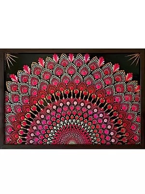 Pink Petals | Acrylic On Mdf Board | Wood Panel