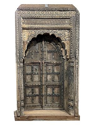 103" Large Solid Wood Shahi Door with Intricate Work