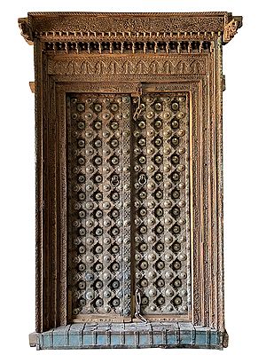 90" Large Wood Designer Door With Traditional Latch