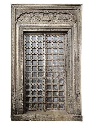 109" Large Attractive Entrance Gate | Wood Carving Door