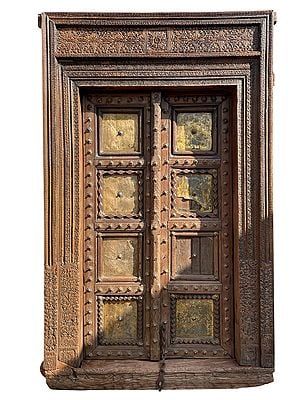 103" Large Wood Front Door | Jodhpuri Wood Door