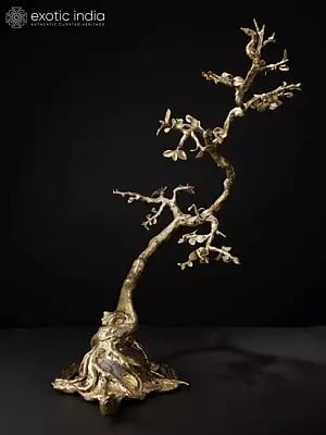23" Tree on Tortoise | Modern Art Decorative Showpiece
