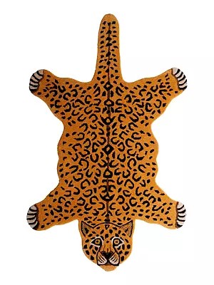 Leopard Shaped Handmade Yogic Asana Mat from Mirzapur