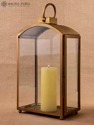 Candle Lantern For Decor | Iron And Glass | Decorative Item