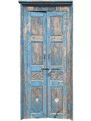 77" Large Traditional Old Beautiful Wood Door