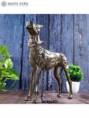 9" Decorative Pet Dog Aluminum Figurine | Home Decor Item