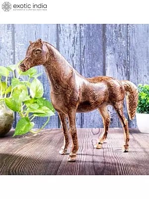 10" Beautiful Standing Aluminum Horse Figurine | For Home