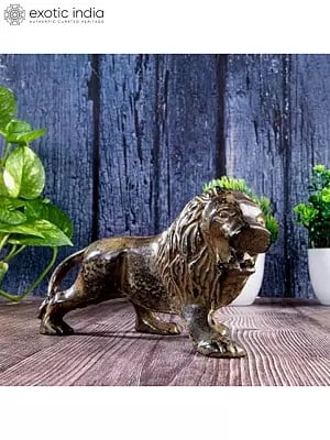 6" The Roaring Lion Statue | Home Decor | Aluminum Statue