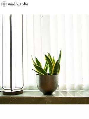 9" Attractive Aluminum Planter - Flower Vase | For Home Decor