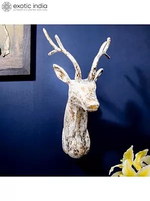 17" Aluminum Reindeer Head In Attractive Look For Wall | Wall Decor