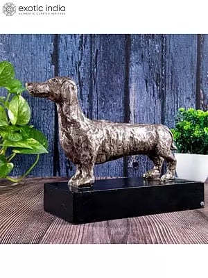8" Aluminum Dog Figurine For Living Space | Decorative Item