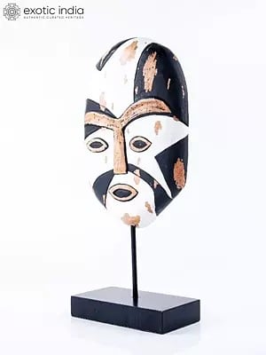 17" King Tribal Mask - Wood And Iron | Decorative Item