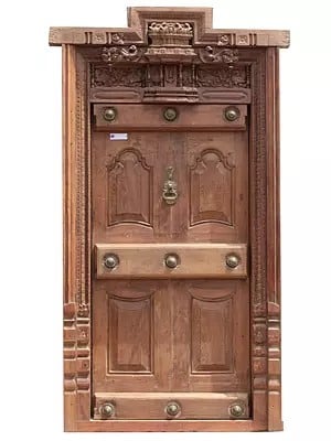 96" Large Old Traditional Designer In Upper Central Panel Wood Door