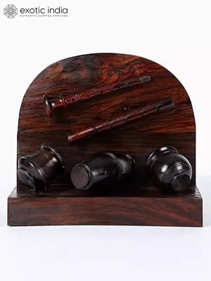 6" Classical Musical Instruments in Wood | Decorative Showpiece