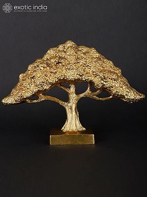 12" Decorative Brass Tree