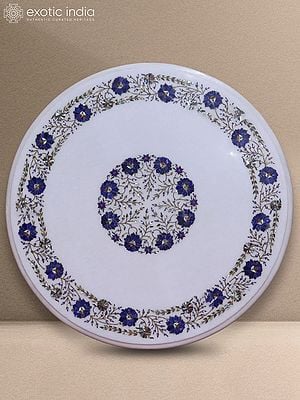 30" Beautiful Floral Design Round Table Top | Home Decor Item