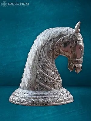18" Horse Head Statue | Hand Carved Sculpture | For Home Decor