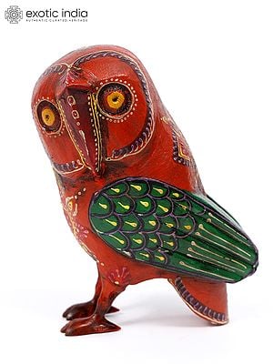 6" Wooden Parrot Figurine