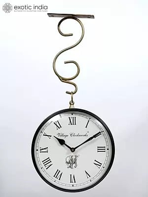 9"  Designer Platform Clock with Roman Counting | Wall Hanging
