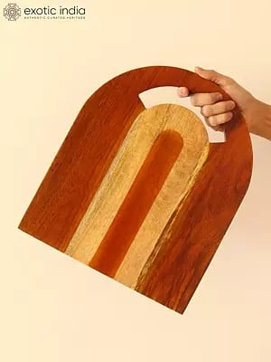 13" Designer Semi-Elongated Wood Platter