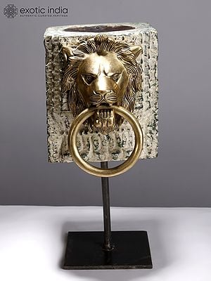 13" Lion Face Decorative Candle Holder | Home Decor