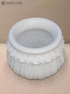 13" Planter Made By White Marble