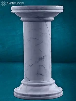 28” Stand In Satvaria Marble | Handmade | Home Décor