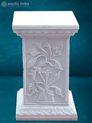 32” Stand In White Makrana Marble | Home Décor  | Handmade