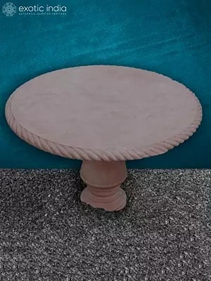 20” Table In Red Sandstone | Home Décor | Handmade Table