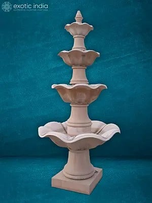 132” Sand Stone Water Fountain | Pink sand stone