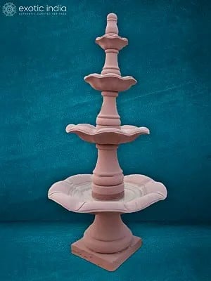 120” Sand Stone Water Fountain | Pink sand stone