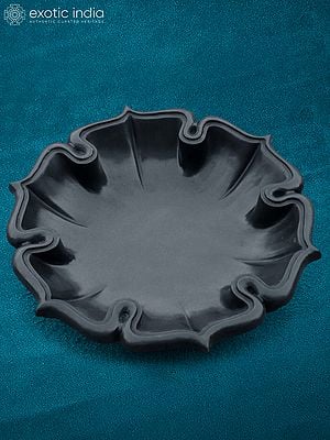 15" Bowl In Rajsthan Black Marble | Decorative Bowl | Designer Bowl