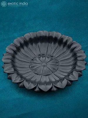 18" Bowl In Rajsthan Black Marble | Handmade | Decorative Bowl | Kitchen Bowl