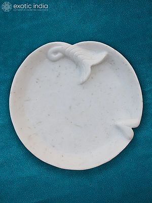 6” Bowl/Plate In Rajasthan White Marble | Handmade | Kitchen Bowl