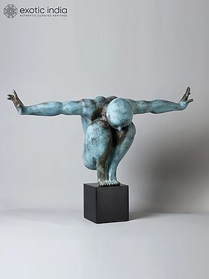 33" The Olympic Swimmer | Brass Sculpture from Indonesia